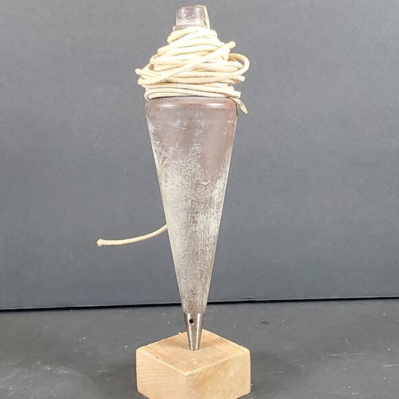 Vintage Dietzgen Brass Plumb Bob 5724S-18 Ounce Tool with Original Box & Steel P - Picture 1 of 13